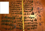 Mix Tree Lot -faller Heki (225 Pieces) Plus Woodland Scenic Trunks. Fixed Price $100.00.