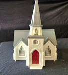 Plasticville Cathedral C-18 198, Rare, Maroon Door, Scale, Vintage. Fixed Price $19.00.