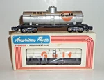 American Flyer Lot Of 2 Gauge Gulf Car 9100 & Silver Tanker. Fixed Price $19.99.
