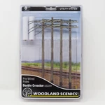 Woodland Scenics US2281 Double Crossbar Pre-wired Utility Poles Weathered. Fixed Price $31.99.