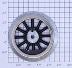 American Flyer 4696-5 Ives Black Spoked 2-1/2" Std. Gauge Steam Loco Plain Wheel. Fixed Price $12.00.