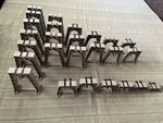 Postwar Lionel 027 No. 110 Gray Trestle Set 26 Pieces Box. Fixed Price $22.99.