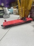 Lionel Lines Gauge 36825 Flatcar W/ Operating Boom Crane Model Train Red. Fixed Price $29.70.