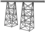 Micro Engineering Tall Steel Viaduct 15 X 8.1IN 38.1 20.6CM 75-518. Fixed Price $77.98.
