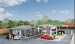 Walthers Cornerstone (ho) 933-3542 Modernized Gas Station Kit Nib. Fixed Price $39.95.