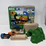 Brio Starter Lift Load Set Wooden Toy Train Multi Vehicle 33878 Broken Crane. Fixed Price $31.20.
