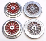 AW1000 American Flyer Electric Wheel Set, Wide Gauge, Red, 4PCS. 1/2" Mew. Fixed Price $48.00.