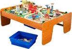 Kidkraft Ride Around Town Wooden Train Set And Table With Helicopter, Airplane,. Fixed Price $215.97.