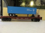 Lionel 9118 Great Northern Flat W/trailer- Wrong Box 0/027- Ln B21. Fixed Price $29.00.