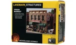 Woodland Scenics 5200 Fresh Market Building Kit Landmark Structures. Fixed Price $31.99.