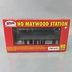 Atlas 620-2 Ho 1872 Built-up Maywood Train Station Gray W/maroon Trim Open Box. Fixed Price $29.88.