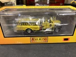 Rail King Die Cast Fire Truck Yellow 30-50035 Mth Nib Nrfb Ap. Fixed Price $34.99.
