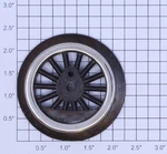 American Flyer Ives 4694-1 Blackened Spoked 2-3/8" Std. Gauge Steam Plain Wheel. Fixed Price $10.00.