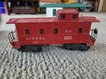 Three Lionel Freight Cars, 1950S. Search Car, Caboose, Sonoco. Fixed Price $50.00.