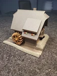 Faller 130387 Small Black Forest House With Motorized Wheel Fully Assembled. Fixed Price $59.99.