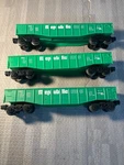 Vintage Lionel Train Cars - Long 9142 Republic Gondolas. Fixed Price $24.99.