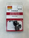 Micro Trains 003 02 040 (1036) Scale Barber Roller Bearing Trucks, One Pair. Fixed Price $6.10.