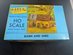Vintage Atlas Ho Scale Barn & Shed Kit Opened Box. Fixed Price $15.00.