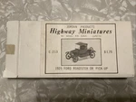 New Jordan Products Hwy Miniatures Ho 1925 Ford Roadster-pick Up Kit C-213. Fixed Price $16.99.