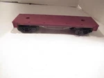 Lionel Trains- Post-war 6405 Maroon Flat Car- 0/027 Ln H1. Fixed Price $82.15.