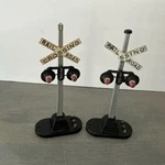2 Lionel Gauge Railroad Crossing Signals #154 (pair) W/red Led Lamps M5. Fixed Price $22.00.