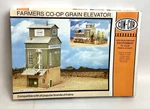 Con-cor Ho Scale #9066 Farmers Co-op Grain Elevator Building Kit 14.25 X 10. Fixed Price $29.99.