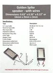 Golden Spike Hobbies Speaker X Mm Ohm GS16093W8. Fixed Price $9.89.