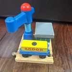 Thomas & Friends Wooden Railway Sodor Cargo Drop Crane, Blue. Fixed Price $18.86.