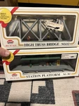 Model Power #583 & #112 Ho Scale Building Station Platform High Truss Bridge. Fixed Price $26.95.