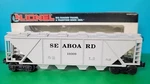 Lionel Gauge 6-19309 Gray Seaboard Quad Covered Hopper #19309 Ln. Fixed Price $24.95.