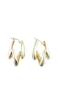 14K Two-tone Yellow Gold Geometric Earrings #16059. Fixed Price $990.00.