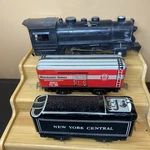Marx Toys Tin Litho Engine, Ny Central Coal Tender & Pa Merch Trains Gauge Vtg. Fixed Price $29.99.