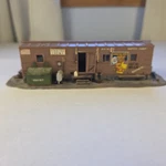Ho Engine Crew Shanty Car Revell 1960 With Barrels Boxes Etc. Fixed Price $16.95.