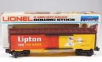 Lionel 6-9885 O-gauge 1981 Lipton Tea Billboard Reefer Car Nib. Fixed Price $24.99.