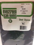 Evergreen Scale Models Styrene Sheet Black 8 X 21IN 20.3 53.3CM .020IN 9113. Fixed Price $17.98.