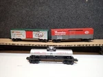 Lionel 2328480 Nyc Pacemaker, 6-19628 Chrome Oil Tanker, 6-25066 X-mas 2009. Fixed Price $30.00.