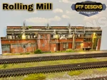Ho Scale Rolling Mill - Building Flat W/ Leds Trackside, Steel Walthers. Fixed Price $45.99.