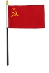 2 Pack Soviet Union Ussr Russia Flag 4"X6" Desk Set Table Stick Polyester 100D. Fixed Price $8.88.