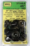 Northwest Short Line 37144-4 45" Weathered Finish Half-axle Wheels (12). Fixed Price $25.00.