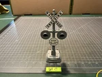 Marx Train Scarce Gray 421 Crossing Flashing Signal W/lights Works! Lot. Fixed Price $15.95.