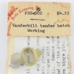 Vanderbilt Tender Hatch Working Brass Train Detail Part Precision Scale PSS-2002. Fixed Price $9.25.
