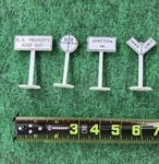 Lionel Model Train Yard Signs W Base Rr Keep Out Junction Limit Plastic. Fixed Price $39.99.