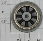 Lionel 381-48 Black Spokedd 1-9/16" Std. Gauge Loco Pony Truck Wheel. Fixed Price $8.00.