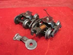 Lionel Postwar Pair Tender Trucks With Draw Bar And Roller Pick Up. #11. Fixed Price $12.50.