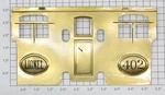 Lionel 402-2 #402 Brass Door And Number Plate Insert With Black Detailing. Fixed Price $25.00.