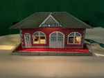 Vintage Marx Oak Park Tin Station Light Works Gauge Pre Owned. Fixed Price $25.00.