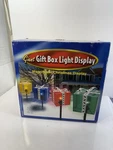 Gift Box Display 4PC Multicolor Geometric Present Christmas Pathway Lights. Fixed Price $27.30.