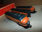 Lionel 11724 Great Northern F3 Aba Diesel Set With Railsounds + Box. Fixed Price $350.00.
