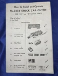 Lionel Stock Car Original Instruction Sheet 3656-43 11/49. Fixed Price $10.00.