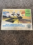 Vintage Bachmann Plasticville Dual Crossing Gates With Flashing Lights & Bell. Fixed Price $60.00.